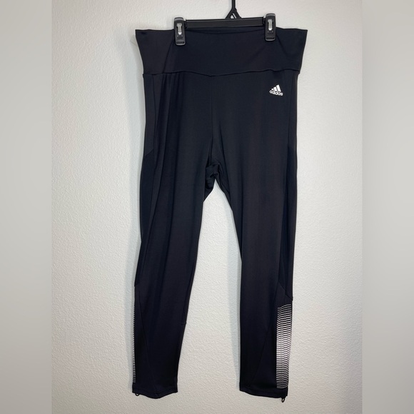 Adidas Women's Black Performance Leggings Athletic Size X-LARGE - Picture 4 of 12